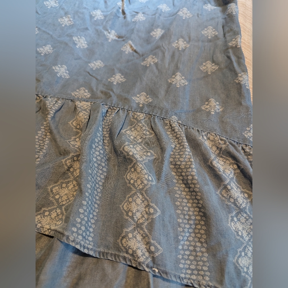 Lauren Lane for Sonoma block print lyocell long skirt - Picture 2 of 12